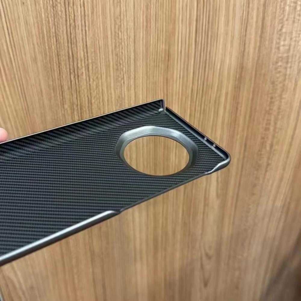 Business Sle Bla Matte Hard Carbon Fiber Pattern Phone Case for Vivo X Fold 5 Fold 3 Pro Skin Feel Shockproof Protect Back Cover