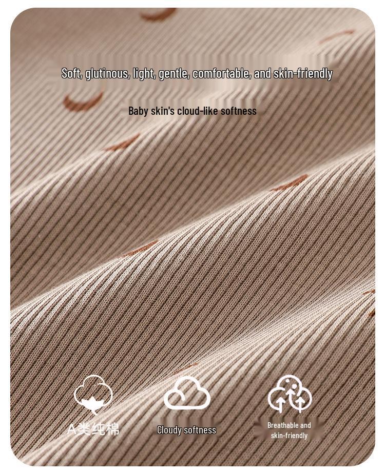 Baby Cotton Split Suit: Boys' and Girls' Autumn Pajamas Set