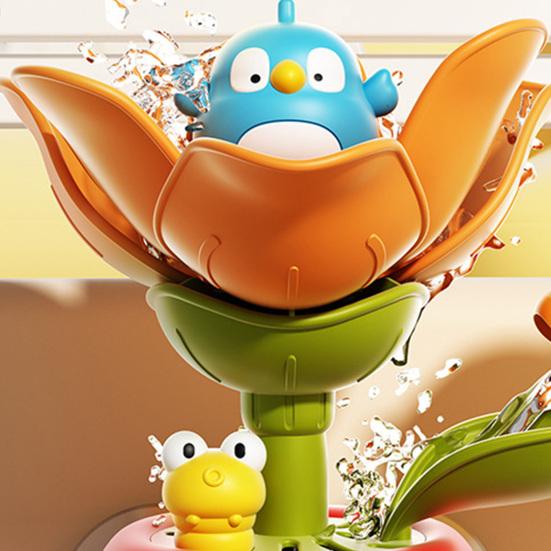 Sprinkler Flower Bath Toy, Baby Watering Flowering Toy for Boys and Girls, BPA-Free Tub Water Toys with Watering Can, Montessori Bathroom Gift