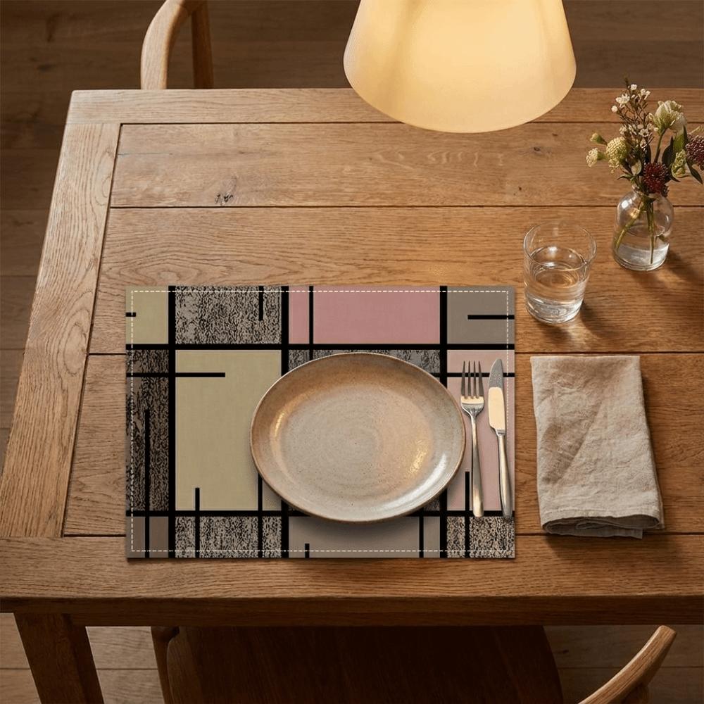 2PCS Oil-Proof Heat-Insulating Mat Ethnic Style Coffee Cup Mats Dining Table Mat Restaurant