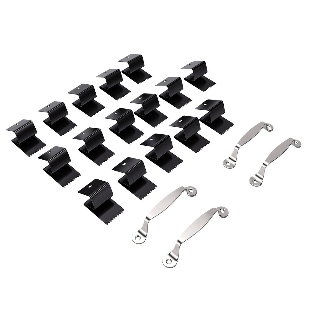 16 Pcs Heavy Duty Hurricane Window Clips Universal 1 2 Inch Plywood Shutter Clamps Black