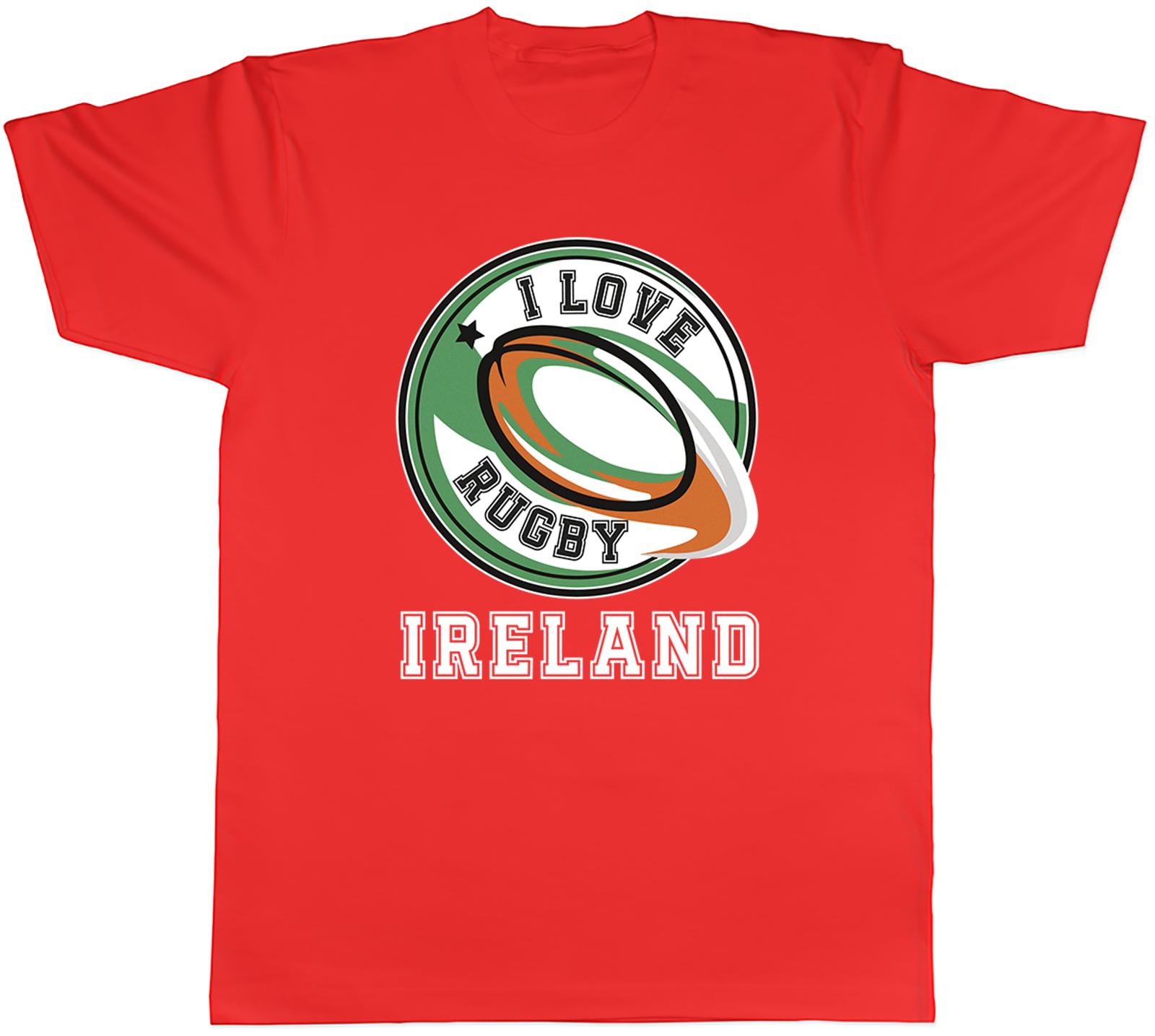 I Love Rugby Ireland Irish Fan Supporter Unisexs TShirt Tee Gift Top S