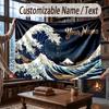 Octopus Sea Life Theme Throw Blanket Custom Name Text Personalized Blanket Soft Cozy Blanket for Home Sofa Bed