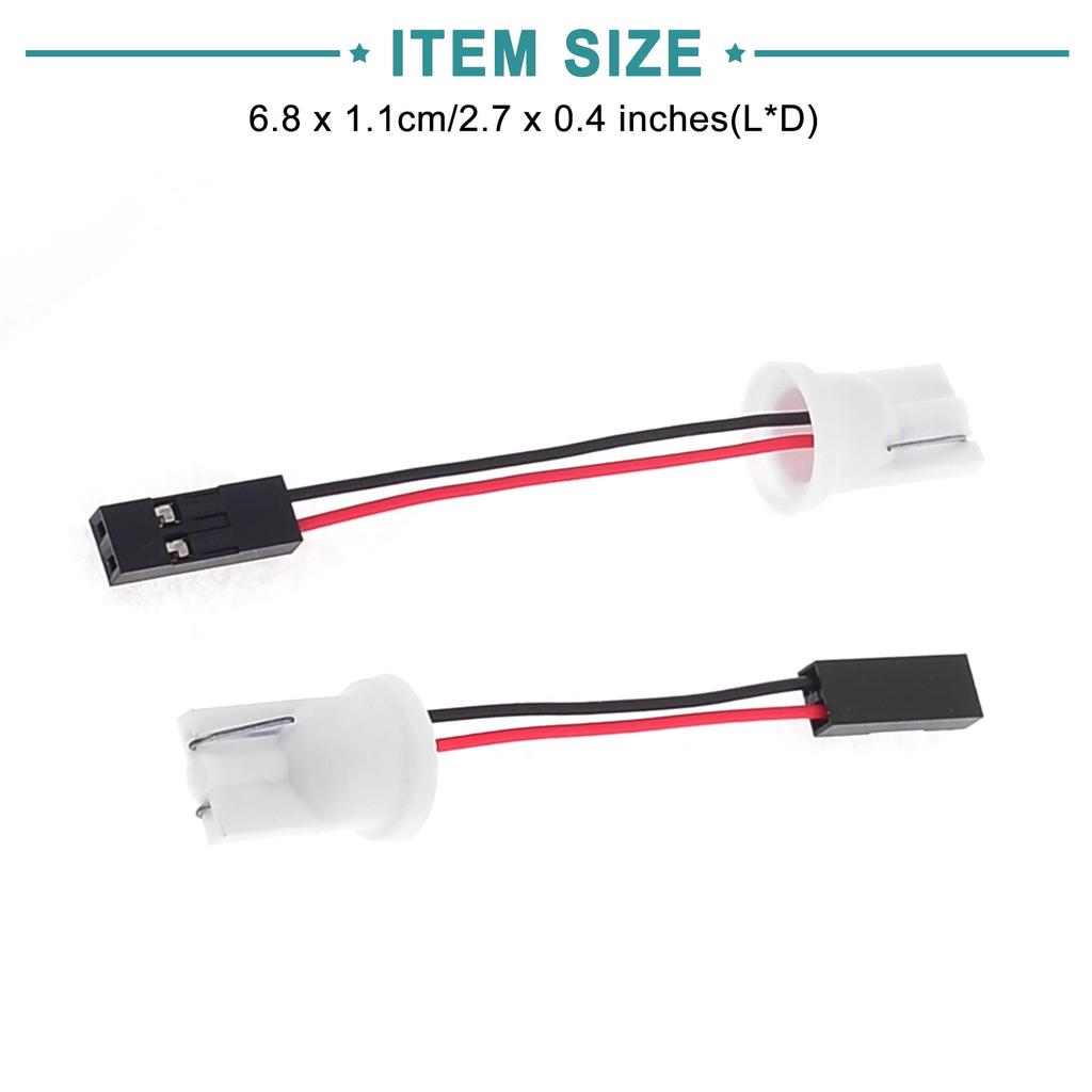 ACROPIX Carcasă Conector Soclu Lampă Stop Frână Universal T10 Negru 20 buc