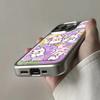 Ins Cute Purple Little Rabbit Phone Case for iPhone 17 16e 16 15 14 13 12 11 Air Pro Max X XR XSMAX 8 7 Plus Luxury Clear Cover