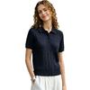 Old money style three-dimensional twisted flower and paper yarn short-sleeved polo shirt lapel T-shirt women's summer twist knitted sweater commuter t
