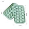 DIY 22-Grid Round Ice Cube Tray with Lid – Easy Release Sphere Mold for Beverages