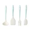BAYCO Silicone Spatula, Food-Grade Kitchen Utensil Set 4pcs, Including Soup Ladle, Oil Brush, Scraper, Non-Stick Pan Cooking Spatula