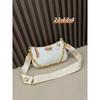 Stylish PU Leather Crossbody Bag With Chain Strap Embossed Print Small Square Shoulder Daily Wear