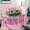 Cute cartoon characters Print Flannel Blanket,High quality Comfortable for All Seasons,Home Decor,Warmth and Comfort,Perfect for Christmas Gifts