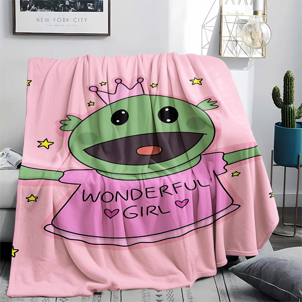 Cute cartoon characters Print Flannel Blanket,High quality Comfortable for All Seasons,Home Decor,Warmth and Comfort,Perfect for Christmas Gifts