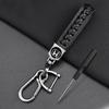 2025 Car New Honda Car Badge Keychain Metal+Braided Leather Key Ring Key Chain Styling For Honda CB500 Cb650r Forza 125 Hrv VTEC