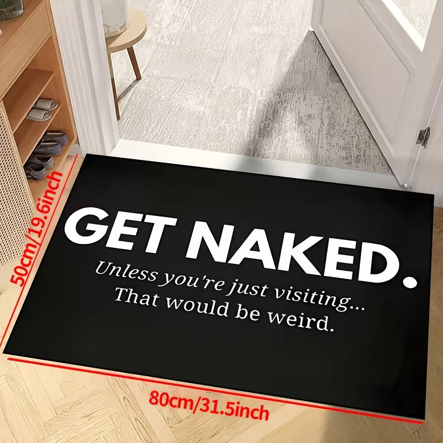 Humorous Door Mat Parental Advisory Explicit Content Pattern Felt Style Non Slip Print Entryway Rug for Home Decoration