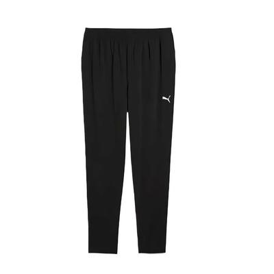 Calças Esportivas Afuniladas de Cintura Média Run Velocity Cor Sólida Calças Masculinas Preto 526775-01