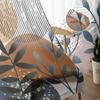 Boho abstrakte Blätter Pflanzen Tüll Vorhänge für Wohnzimmer schiere Vorhang für Schlafzimmer Küche Jalousien Voile Vorhänge