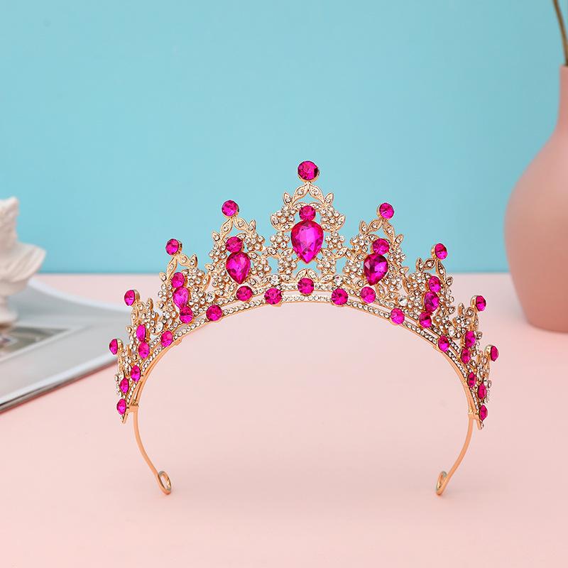 Bride's Crown Headband Wedding Korean Birthday Gift Adult Gift Crystal Crown Princess Dress Hair Accessory