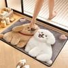 Non-Slip Backing Cartoon Floor Mat Water Absorbent Area Rug 3D Plush Animal Doormat  Bathroom Rug