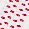 Valentines Day Over Knee Long Socks Cute Bowknots Lip Heart Pattern Thigh High Stockings for Women Parties Casual Wear