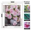 Diamant-Malerei, rosa Blume, vollflächige Diamant-Stickerei, Rose, dekoratives Kreuzstich-Set, Heimdekoration