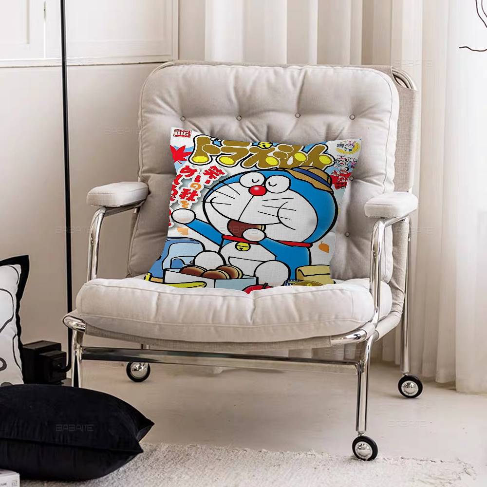 D-Doraemon Pillow Cover for Bedroom Room and Living Room Sofa Decorative Cushion Cover