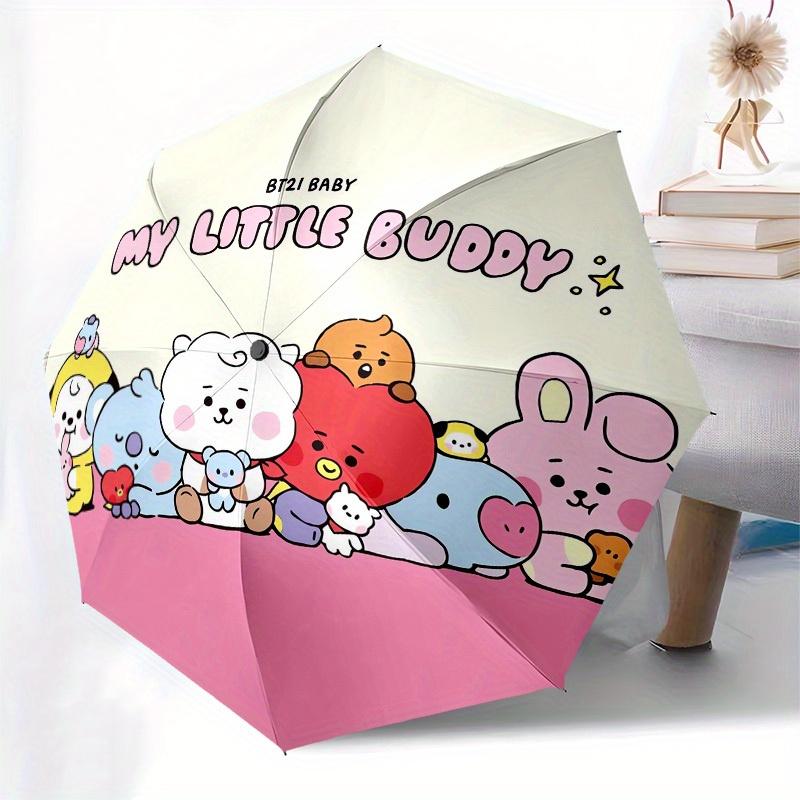 1pc BT21 BABY MY LITTLE BUDDY Umbrella with Plastic Handle,Suitable for All Seasons Home Travel Outdoor UmbrellaM1148
