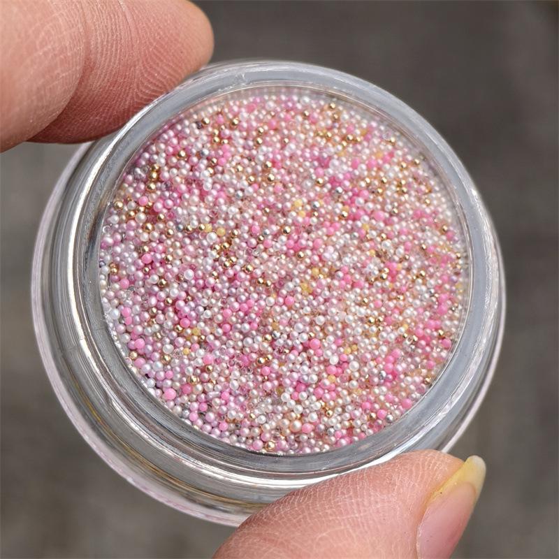Korean Iridescent Mini Steel Beads Nail Decorations