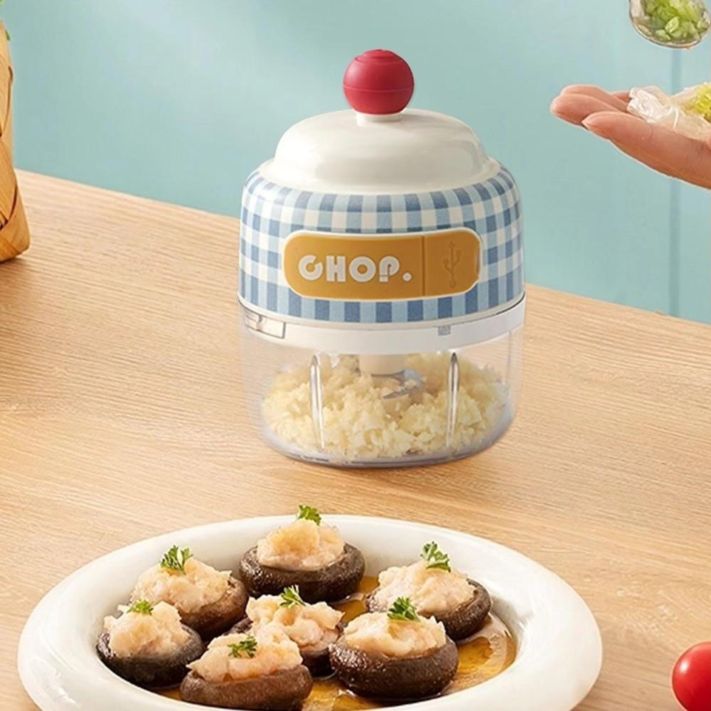 Detachable Electric Garlic Chopper Multifunctional Handheld Garlic Crusher Food Preparation