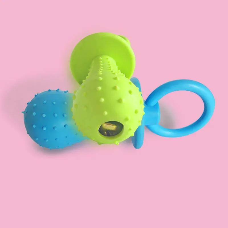 Safe Chewing Bell Rubber Pacifier Dogs Supplies Toys Bite-resistant Clean Teeth Puppy Toys Pet Toys Interactive Products