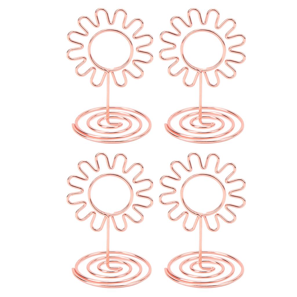 20 ST Trådbords Bild Fotohållare Guldpläterad Yta Återanvändbar Bordskortshållare för Bröllop