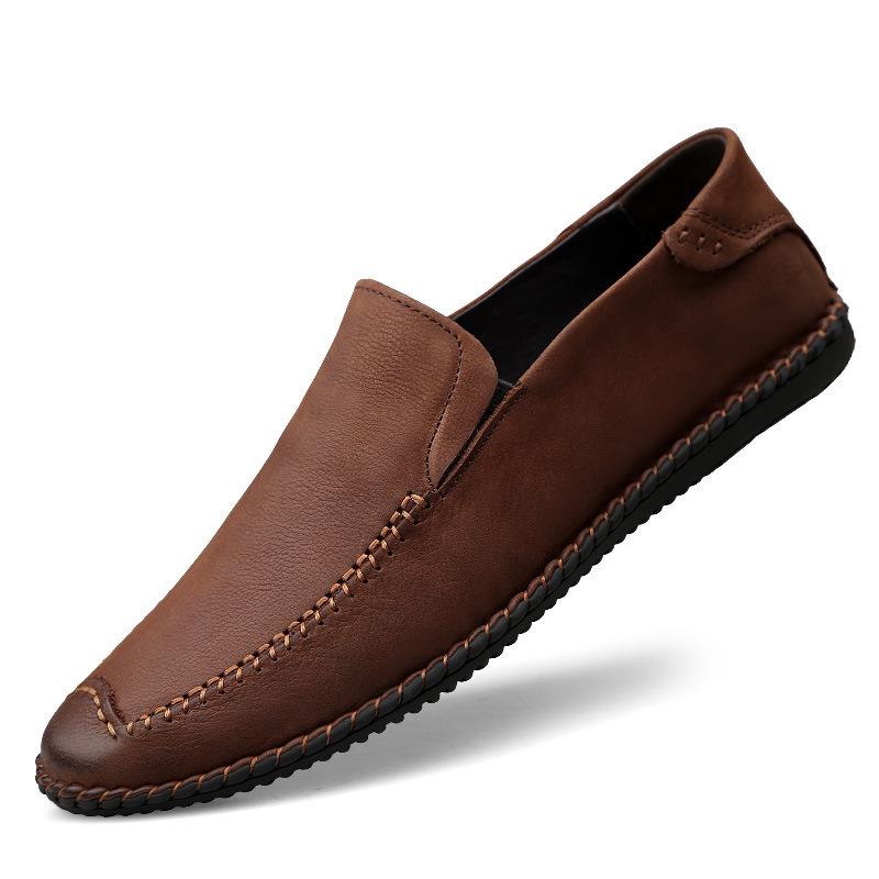 

Plus Size Spring and Autumn Men s Casual Leather Shoes Fashion Shoes Slip-on Loafers