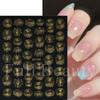New Nail Art Stickers 5 Laser Gold Bright Fireworks Nail Art Sticker Set