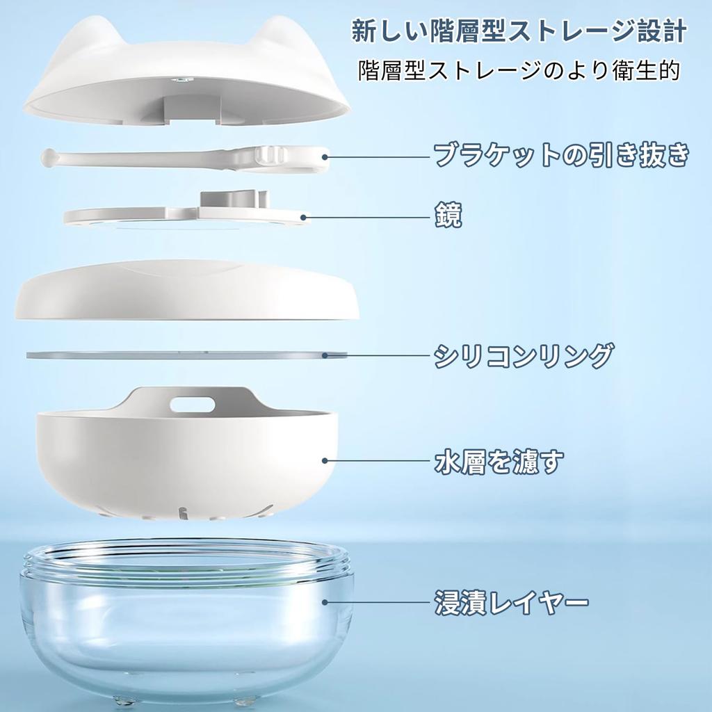 Kasanidika Mouthpiece Case, Retainer Case, Denture Retainer Box, Partial Denture Storage Box, Stylish, Dustproof, Lightweight, Portable Cleaning