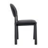 Set of 2 Modern Dining Chairs, Upholstered Chair with Semi-Circular Backrest, PU Leather & Metal Legs, Chairs Only Included, No Table, 80cm High
