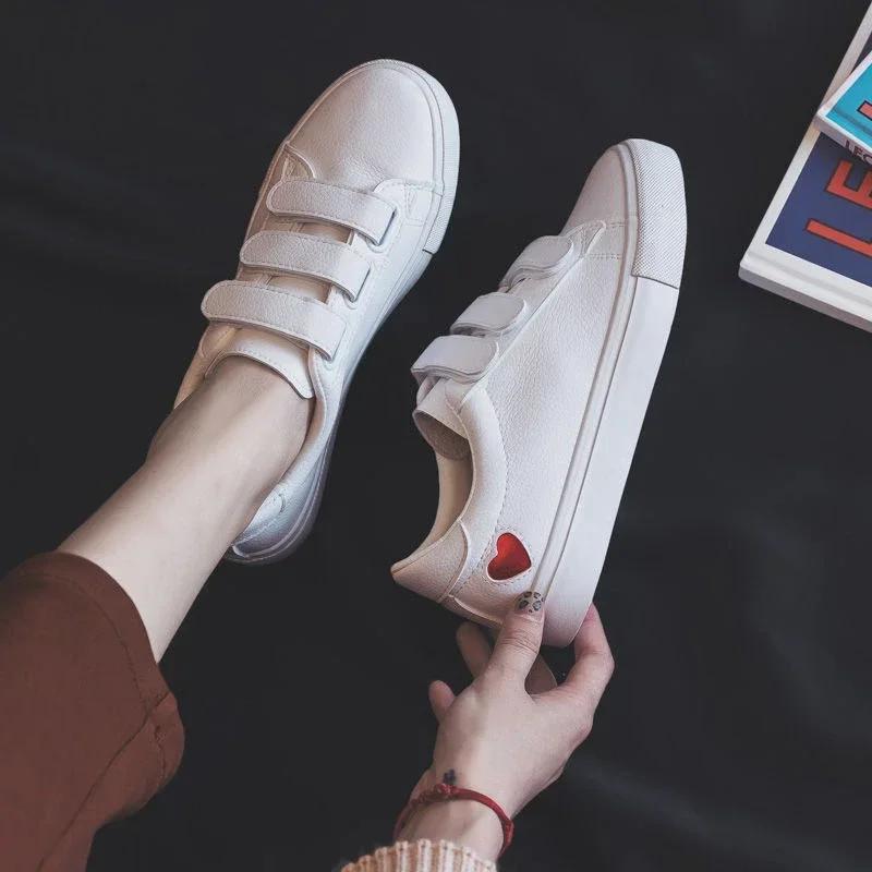 Women Sneakers Fashion Breathble Vulcanized Shoes Pu Cute Cat Cartoon Lace Up Casual White Women Shoes Zapatos De Mujer Female