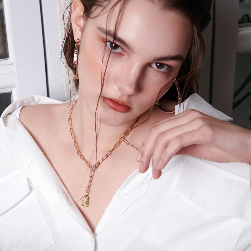 APM Monaco Necklace [Romantic Confession] The Chain Chain Design Is Fashionable, Simple and Personalized. Necklace, Same Style for Men PC5702OX