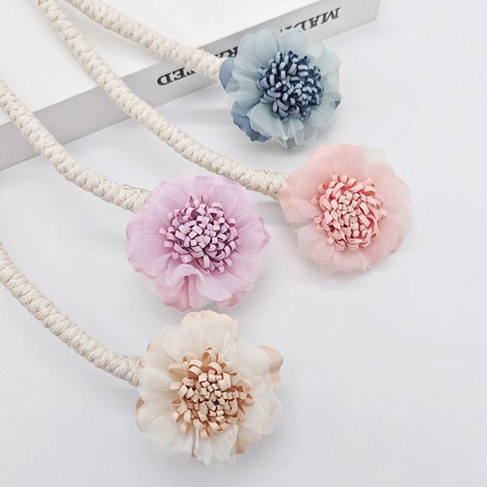 Decorative Flower Curtain Tie Punch-free Curtain Straps High-end Curtain Tieback  Curtain Decor