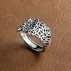 Xiaomi BF CLUB 925 Sterling Silver Ring For Women Jewelry Heart Chain Retro Open Vintage Handmade Ring Allergy For Party Birthday Gift