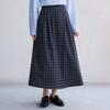 INMAN Women's Retro Academic Plaid A-line Skirt