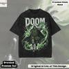 Unisex Doctor Doom Retro Comic‑Villain Y2K Grunge Heavyweight Cotton Graphic T‑S