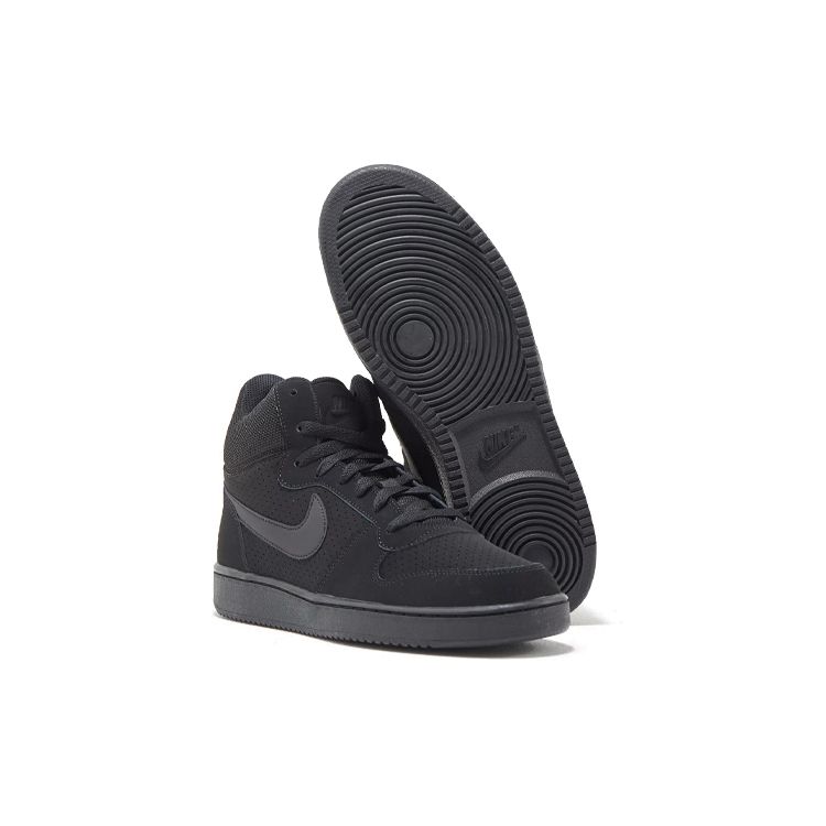 Nike Court Borough Mid Lässig Bequem Stützende Sneaker Herren Sneaker Schwarz 838938-003