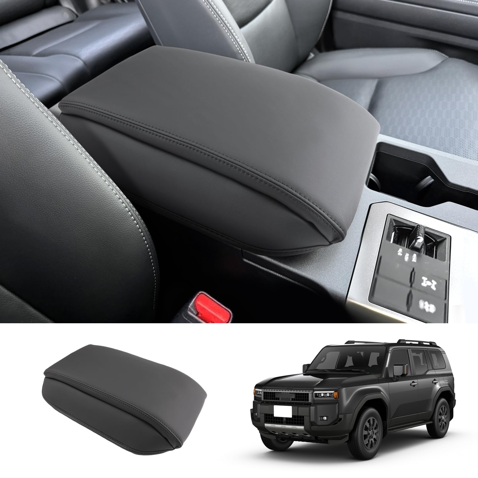 

Coleya Thick Armrest Cover for 2024 New Model Toyota Land Cruiser 250 Dedicated Armrest Elbow Rest Console Box Protective Custom Designed for Elbow чёрный