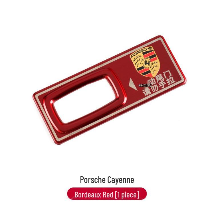 Porsche Elektrische Heckklappe Warnaufkleber