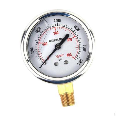 Hydraulic Pressure Gauge Fuel 2.2in Dial Size with Brass Wetted Parts Vehicle
