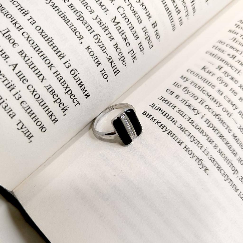 Bague en argent avec onyx naturel, poids du produit 2,83 g (60002123)