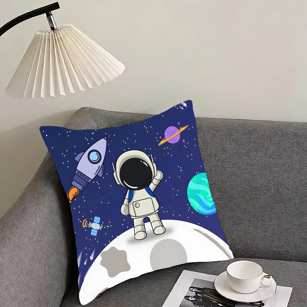 Astronaut Leuke Kussenhoes Kussensloop Ultrazacht Huidvriendelijke Stof Wolkachtig Comfort Verborgen Rits