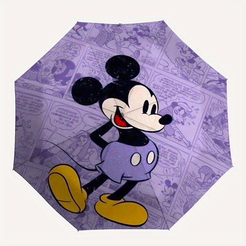 Mickey Mouse,Comic Strip Automatic Folding Umbrella, 8 Ribs Portable Foldable Design, Best Choice for Business and Going Out, Birthday, Hall