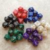 7Pcs KTV Party Multicolor Polyhedral Numbers Dice Table Board Game Supply Gift