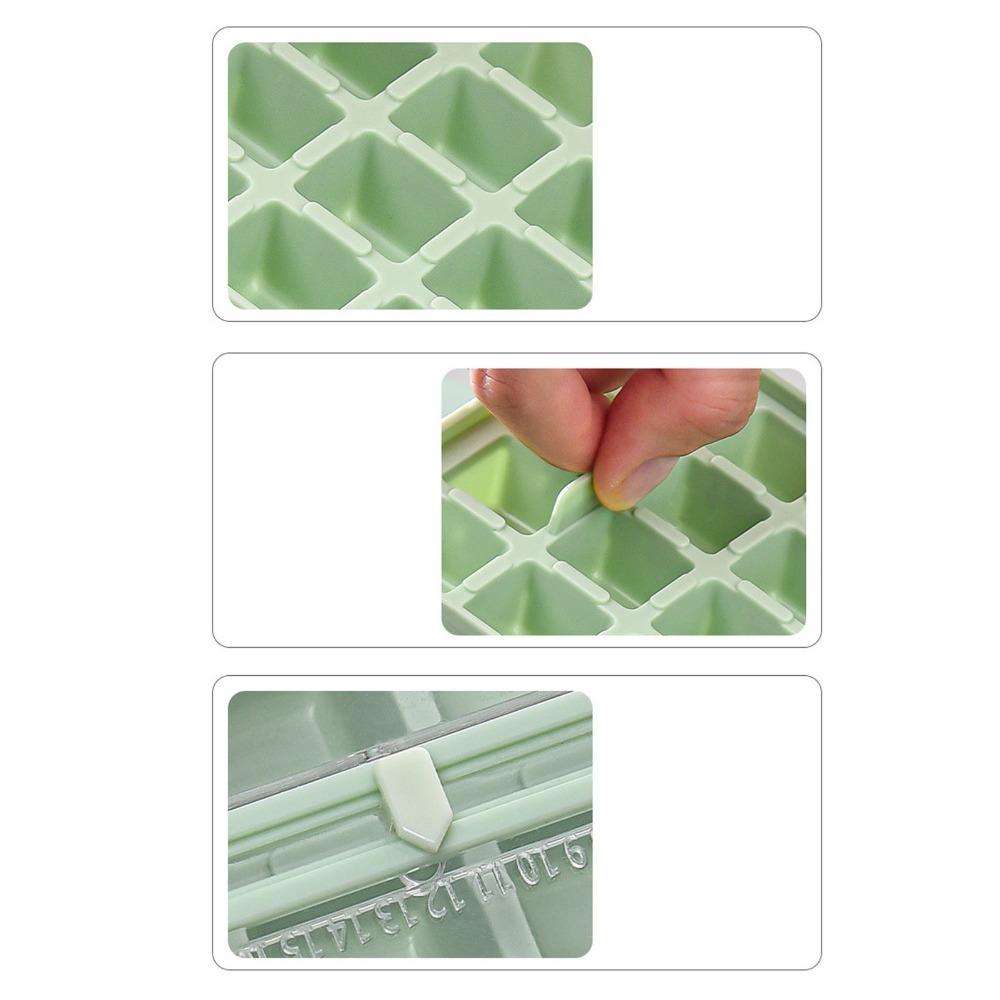 28 Grids Ice Cube Tray Large Capacity Ice Tray with Lid Stackable Ice Cube Maker Mould  For Freezer