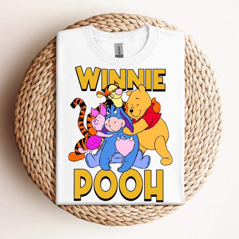 Retro Disney Winnie The Pooh Shirt, The Pooh and Friends Shirt, Poo Tigger Piglet Eeyore,Disneyland WDW Matching Family Shirt, Magic Kingdom 130
