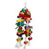Natural Wooden Large Bird Chew Toy For Medium to Large Parrots With Colorful Cotton Rope For Cage Hanging Bird Climbing Y5GB